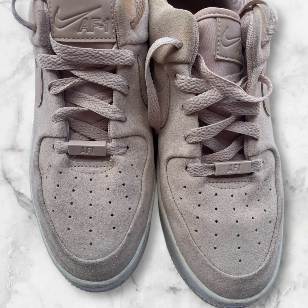 📍LAST💲✈︎NIKE AF1 Women's Pink low dunk suede leather Platform Sneakers size 10 - Picture 5 of 13